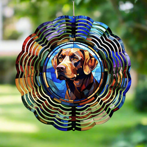 Labrador Chocolate Wind Spinner